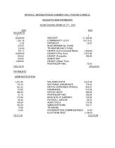 MYDDLE 2018-2019 Receipts  Expenditure